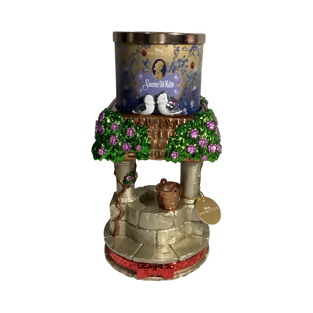 Bath & Body Disney 2025 Princess Snow White 3 Wick Candle AND Wish Well Holder